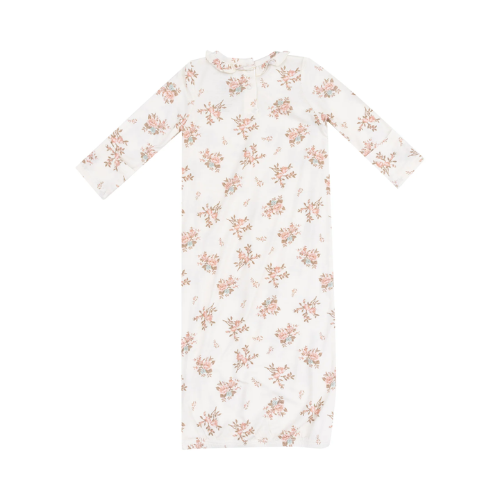 Vintage Rosebud Bamboo Kimono Gown