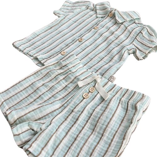 Mint Green Cabana Stripe Set