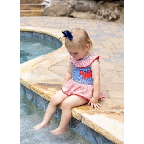 Seersucker Crab Two Piece Swimsuit
