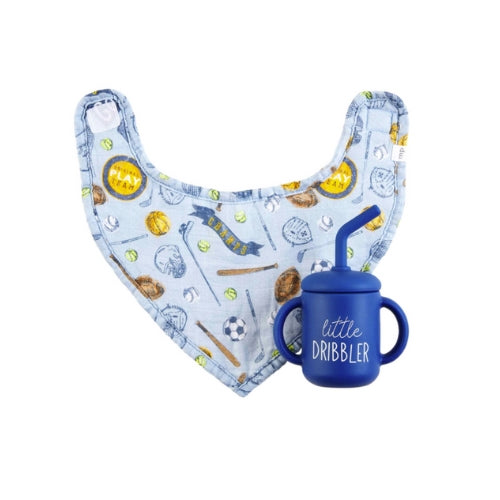 Sports Silicone Cup and Bib Set