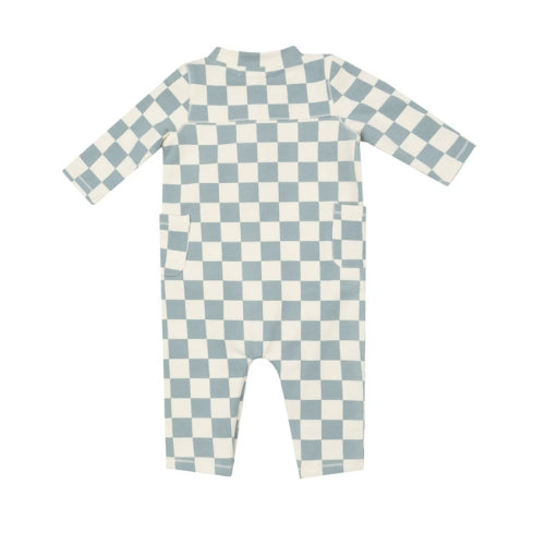 Uni Romper - Checkerboard Gray Mist
