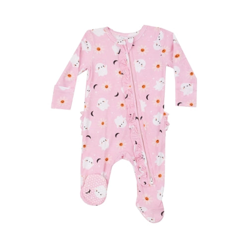 2 Way Zipper Footie - Spooky Ghost