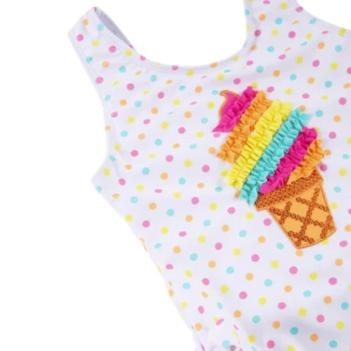 Ice Cream One Piece Swimsuit with Coverup