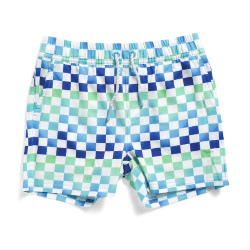 Blue Checker Swim Trunk