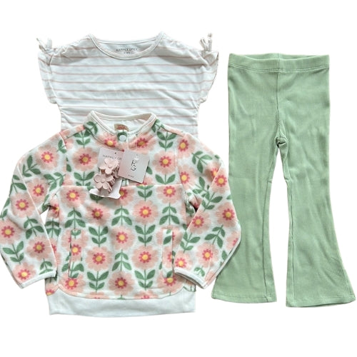 Fleece Floral 4 Piece Matching Set