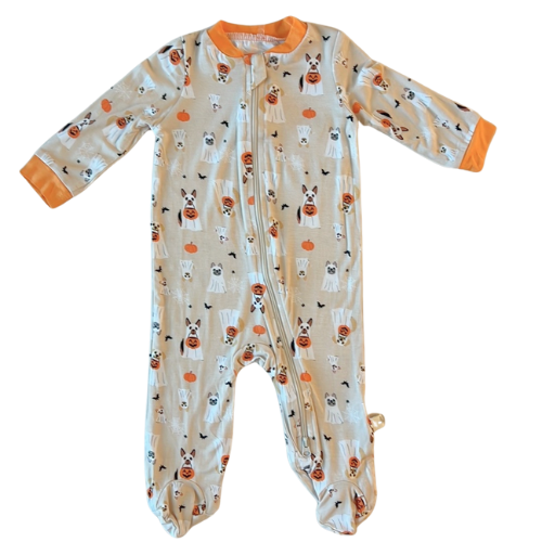 Howl-o-Ween Pups Bamboo Footie