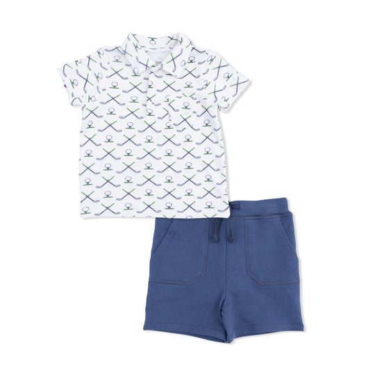 Angel Dear Simple Golf Polo & Shorts Set