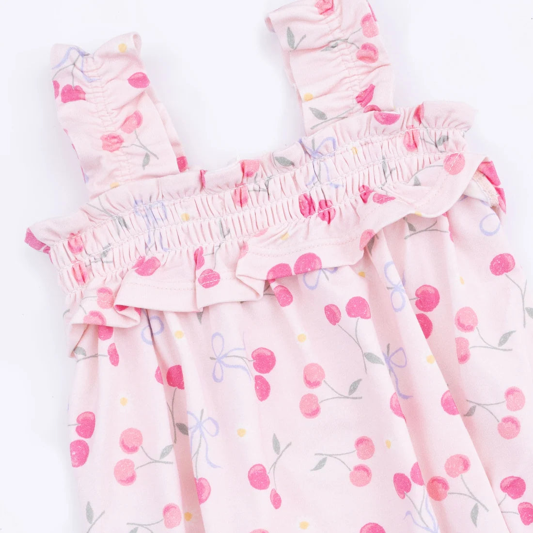 Sweet Bow Cherries - Ruffly Strap Bubble & Sun Hat